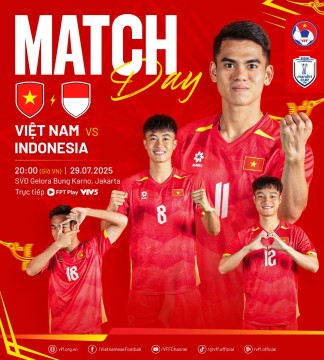 Jadwal Vietnam U-23 vs Indonesia U-23. (Facebook @vietnamesefootball)